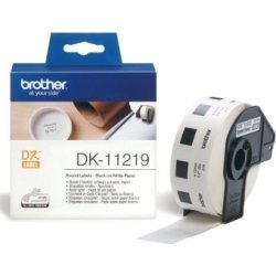 Brother runda, utstansade pappersetiketter, 12 mm
