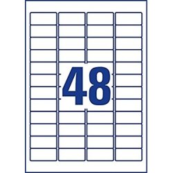 Avery L4736REV-25 avtagbara etiketter, 45,7x21,2 m