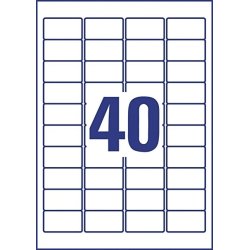 Avery L6145-20 plomb.etiketter, 45,7 x 25,4 mm