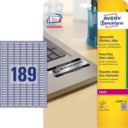 Avery L6008 Etiketter | 25,4x10 mm | 3780 st.