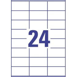 Avery 18022 kopietiketter, 33,9 x 70mm, 2400stk