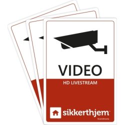 3 st videodekaler till SikkertHjem larm