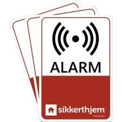 3 st larmdekaler till SikkertHjem larm