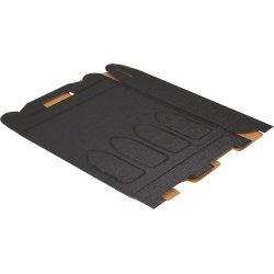 Vinkartong 4 flaskor Wellpapp Svart