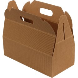 Presentförpackning med handtag brun