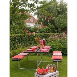 Plus Basic bord-bænkesæt, Sort