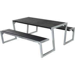 Plus Zigma bord-bænkesæt, Sort