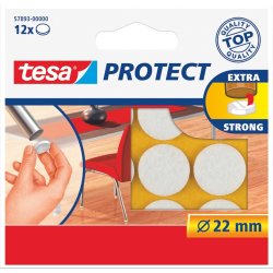 Möbeltassar Tesa Protect Rund Ø22 mm Vit