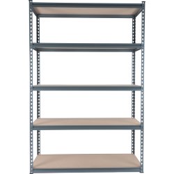 Stålhylla 5 hyllor, 300 kg, 180x120x47 cm