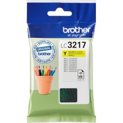 Brother LC3217Y blækpatron, gul, 550s
