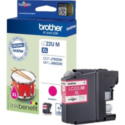 Brother LC22UM XL bläckpatron, magenta, 1200 s