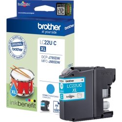 Brother LC22UC XL bläckpatron, cyan, 1200 s