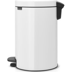 Brabantia Pedalspand, 12 L, metal, white