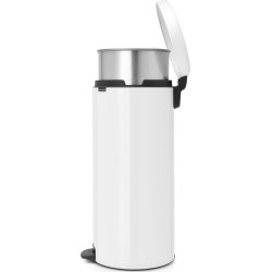 Brabantia Pedalhink 30 L, metallic, white