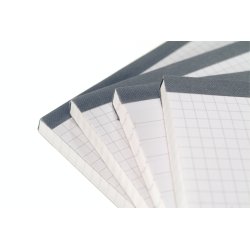 Esselte Standardblock A5, linjerat, med klamrar