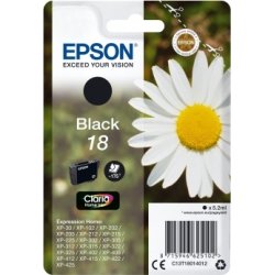 Bläckpatron Epson 18/C13T18014012 Svart 175 sidor