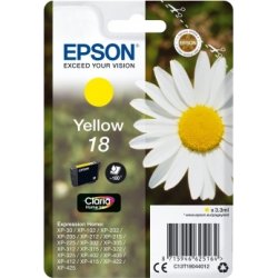 Bläckpatron Epson 18/C13T18044012 Gul 180 sidor