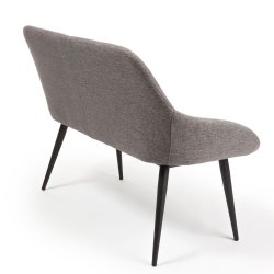 Bello loungesoffa grå med svarta ben