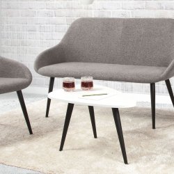 Bello loungesoffa grå med svarta ben