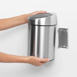 Brabantia Touch Bin 3 L för väggen, matt steel FPP