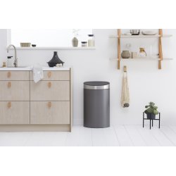 Brabantia Touch Bin 40 L, platinum med stållock