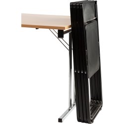 Slim fällbara stol svart H78xD51xB44 cm