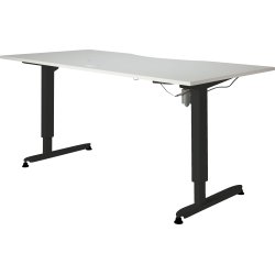 Höj-/sänkbart skrivbord Stay Vit/Svart 180x90 cm