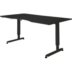 Höj-/sänkbart skrivbord Stay Svart/Svart 180x90 cm