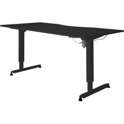 Höj-/sänkbart skrivbord Stay Svart/Svart 180x90 cm