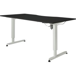 Höj-/sänkbart skrivbord Stay Svart/Vit 180x90 cm