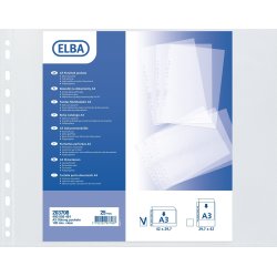 Elba ficka, A3, PP, 0,12 mm, liggande, 25 st.