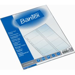 Bantex visitkortsficka A4, 20 kort, 10 st.