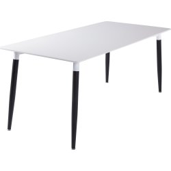 Konferensbord Room 180x80 cm Vit/Svart metall