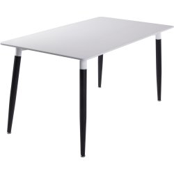 Konferensbord Room 140x80 cm Vit/Svart metall