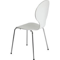 Comfort matsalsstol vit med kromat underrede