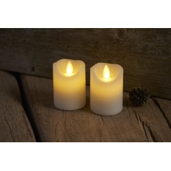 Sara LED vaxljus H6,5 cm vitt 2 st