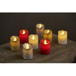 Sara LED vaxljus H6,5 cm vitt 2 st