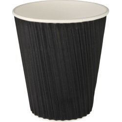 Kaffebägare 36 cl, papp med PE-beläggning, svart