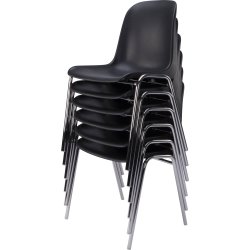 Lena Basic matsalsset med 6 svarta stolar och bord