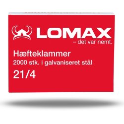 Lomax Hæfteklammer 21/4, 2000 stk.
