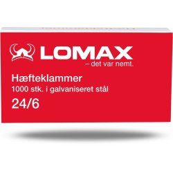 Lomax Hæfteklammer 24/6, 1000 stk.