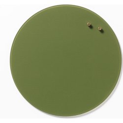 NAGA magnetisk cirkel glastavle, 35 cm, grøn