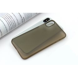Twincase skal till iPhone X, transparent svart