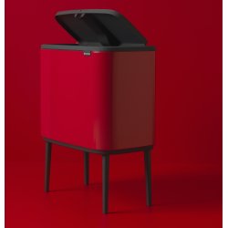 Brabantia BO Touch Bin 11+23 L, passion red