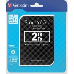 Verbatim Store ‘N’ Go 2,5” 2TB USB 3.0, svart