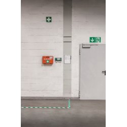 Varningstejp Duraline Strong 30 meter Grön/Vit