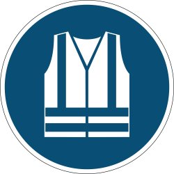 "Använd varselkläder"-dekal Durable Blå