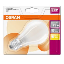 Osram LED Retro Standardlampa, matt, E27, 8 W = 75