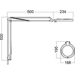 Luplampa Luxo LFM LED Vit