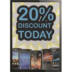 Durable Poster Sun Magnetramme 50 x 70 cm, sort